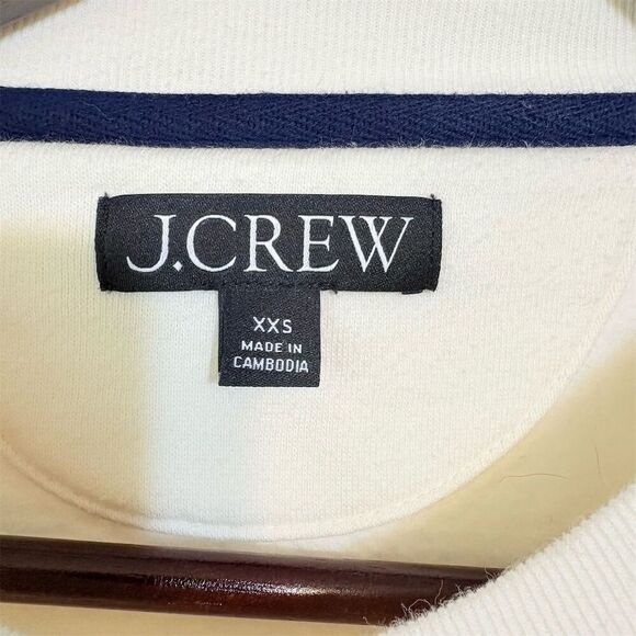J. Crew Women's 2XS White Sweatshirt with Buttons - Picture 3 of 10